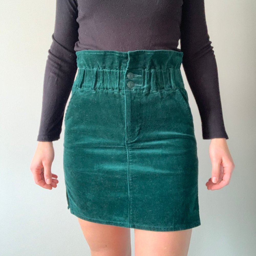Green Corduroy Skirt